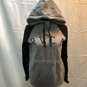 RVCA Gray and Black Hoodie Sweatshirt